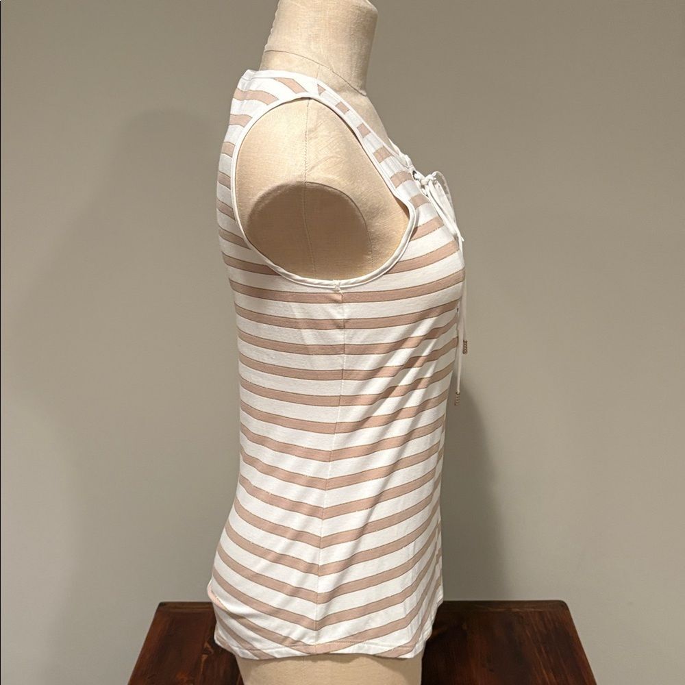White House Black Market Striped Lace-Up Tank Size XS - Picture 5 of 10